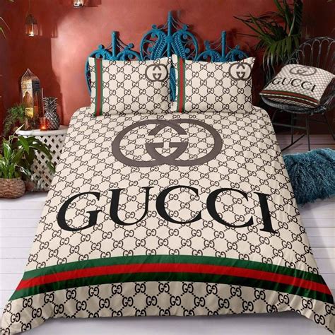 gucci shirt on bed|gucci comforters and sheet sets.